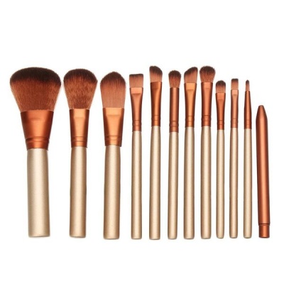 Photo of 12 piecess Foundation Makeup Brushes Set-Champagne