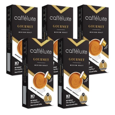 Photo of Caffeluxe Nespresso Compatible Gourmet Roast Coffee Capsules | 50 Pack