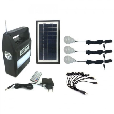 Photo of GD-8216 Rechargeable Solar Digital Light Kit FM Radio MP3 Player