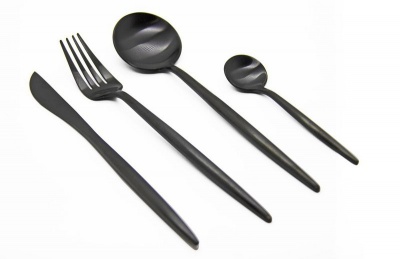 Photo of Cutlery Set 12 Piece - Carbon Black