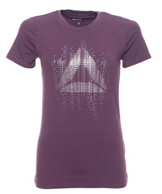 Reebok Womens One Series El Motion Dot SS T Shirt Violet