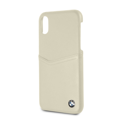 Photo of BMW - Genuine Leather Soft Case With Card Slot iPhone X / XS Taupe