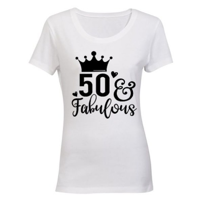 Photo of 50 and Fabulous! - Ladies - T-Shirt - White