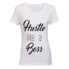 Hustle Like A Boss - Ladies - T-Shirt - White Photo
