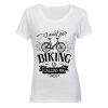 Biking is Calling Me - Ladies - T-Shirt - White Photo