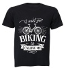 I Must Go - Biking is Calling Me - T-Shirt - Black Photo
