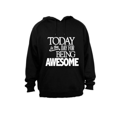 Photo of BuyAbility Today is the Day for Being Awesome! Mens Hoodie - Black