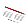 Eyebrow Hair Razor Engraved Pen For DIY Hair Art Design - Red Photo