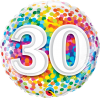 18" Foil Age 30 Rainbow Confetti 1CTP Photo