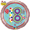 18" Foil Age 18 Polka Dot&Str Rnd 1CTP Photo