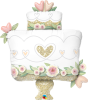 Generic 41" Foil Glitter Gold Wedding Cake 1CTP Photo