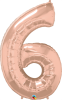 34" Foil Number 6 Rose Gold 1CTP Photo