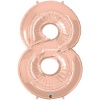 34" Foil Number 8 Rose Gold 1CTP Photo