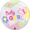 22" Single Bubble Baby Girl Butterflies 1CTP Photo
