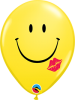 11" Latex Rnd Yellow Smile And Kiss 50CTP Photo