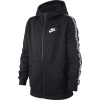 Nike Boys Sportswear Full-Zip Hooded Long Sleeve Top - Black Photo