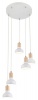White Metal Pendants with Wood Finish Adjustable Cords PEN644/5 Photo