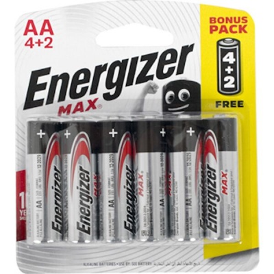 Photo of Energizer 1.5v MAX Alkaline AA Battery Card 4 2 Free