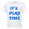 It's Play Time - Blue - Kids T-Shirt - White Photo
