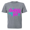 Mermaid Birthday Girl - Kids T-Shirt - Grey Photo