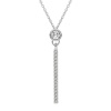 Aura Drop Crystal Pendant Necklace with Silver Plating Photo