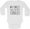 BTSN -My Uncle gives the best cuddles baby grow - L Photo