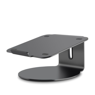 Photo of Aluminum Laptop Stand with Swivel Base Silver 360 Degrees DARK GREY Photo of Aluminum Laptop Stand with Swivel Base Silver 360 Degrees DARK GREY
