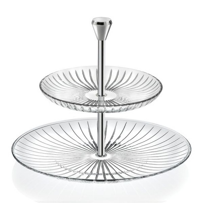 Photo of Sunbeam RCR- 2 Tiers Crystal Glass Plate Stand