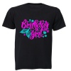 Mermaid Birthday Girl - Kids T-Shirt - Black Photo