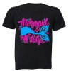Mermaid off Duty - Kids T-Shirt - Black Photo