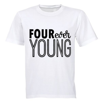 Photo of FOUR Ever Young! - Kids T-Shirt - White