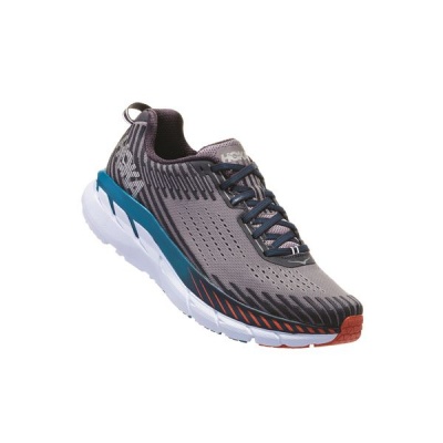Photo of Hoka One One Men's Clifton 5 WIDE Road Running Shoes - Frost Gray
