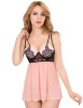 Edendiva's Peachy Camisole Lace Embroidered Babydoll Lingerie Set Photo