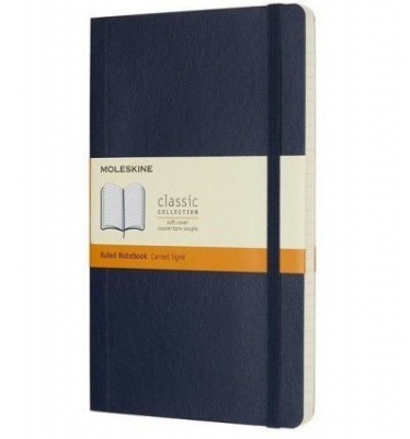 Photo of Moleskine Classic Notebook Large Ruled Sapphire Blue Soft Cover