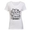 Not Showing Glowing - Adoption - Ladies - T-Shirt - White Photo