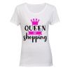 Queen of Shopping - Ladies - T-Shirt - White Photo