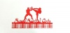 DCDesigners Mixed Martial Arts 48 Tier medal hanger - Red Photo
