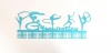 DCDesigners Gymnastics Rhythmic mixed 56 Tier medal hanger - Turquoise Photo