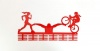 DCDesigners Triathlon Lady 48 Tier medal hanger - Red Photo
