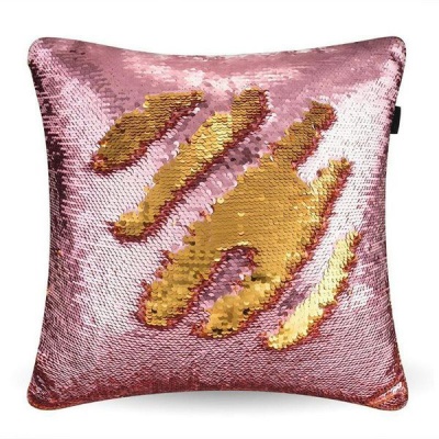 Photo of Mermaid Colour Changing Sequin Pillow Cushion - Rose Gold & Silver