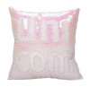 Mermaid Colour Changing Sequin Pillow Cushion - White & Iridescent Photo