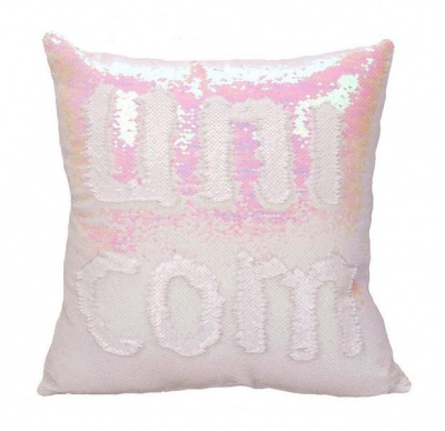 Photo of Mermaid Colour Changing Sequin Pillow Cushion - White & Iridescent