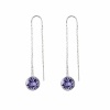 Civetta Spark Lena Chain Pierced Earring - Swarovski Tanzanite Crystal Photo