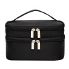 Double-layer Women Multifunction Travel Cosmetic Bag Toiletry Organizer Photo