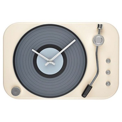 Photo of Record Player Clock Ivory