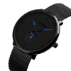 Mens Ultra Thin Classic Mesh Steel Quartz Watch - Space Black Photo