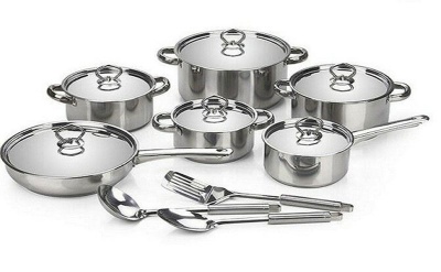 Photo of 15 Piece Heavy Bottom Stainless Steel Cookware Set