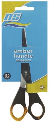 Photo of NS 916 Amber Handle Scissors - 150mm