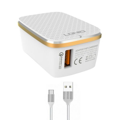 Photo of LDNIO QC3.0 18W Adaptive Fast Charging Travel USB Charger & Type-C Cable