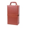 2 Bottle Leather Wine Carrier Case with 3 Piece Wine Accessory Set Photo